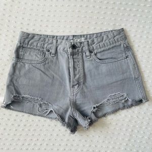 Free People Light Gray Denim Shorts